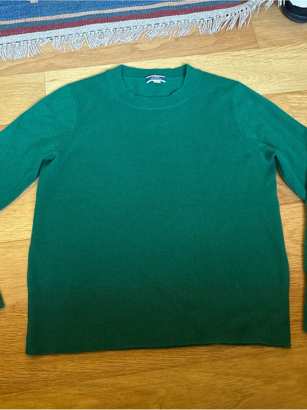 J. Crew Emerald Scoopneck cashmere Sweater